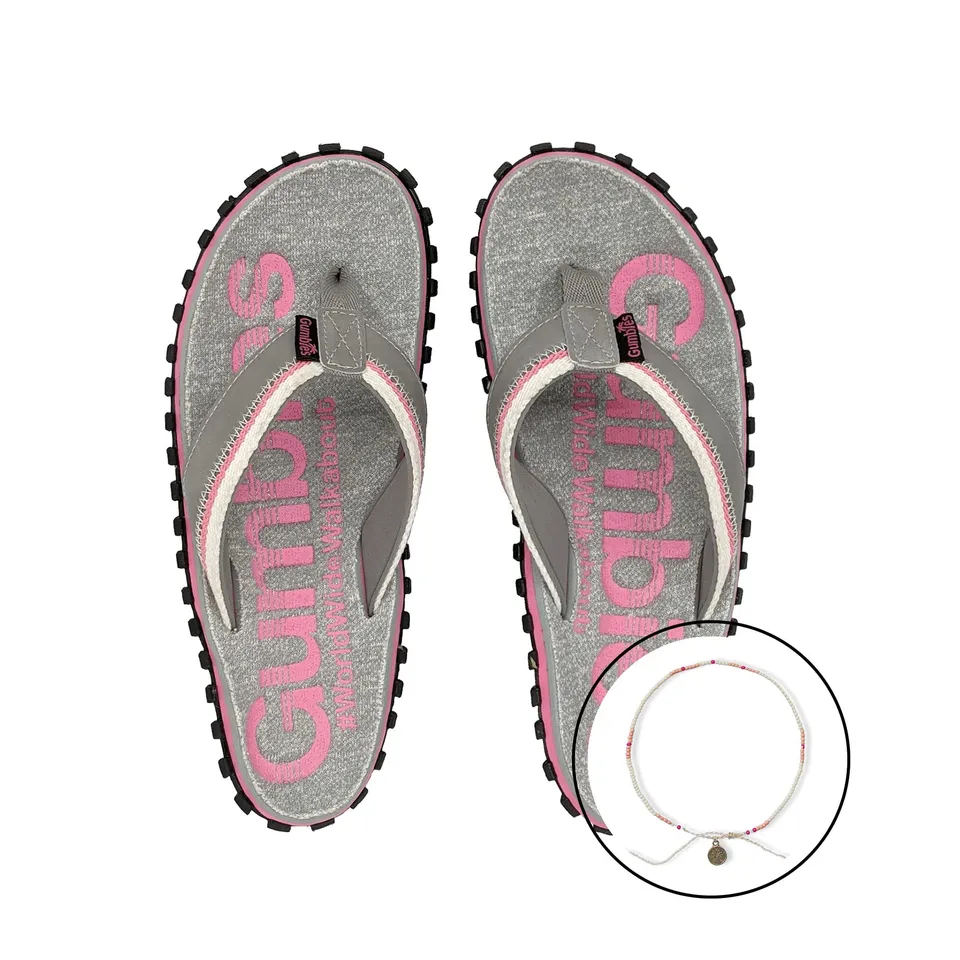 gumbies-cairns-pink-zehentrenner-set-damen-mit-fu-kettchen-sandalen image 1