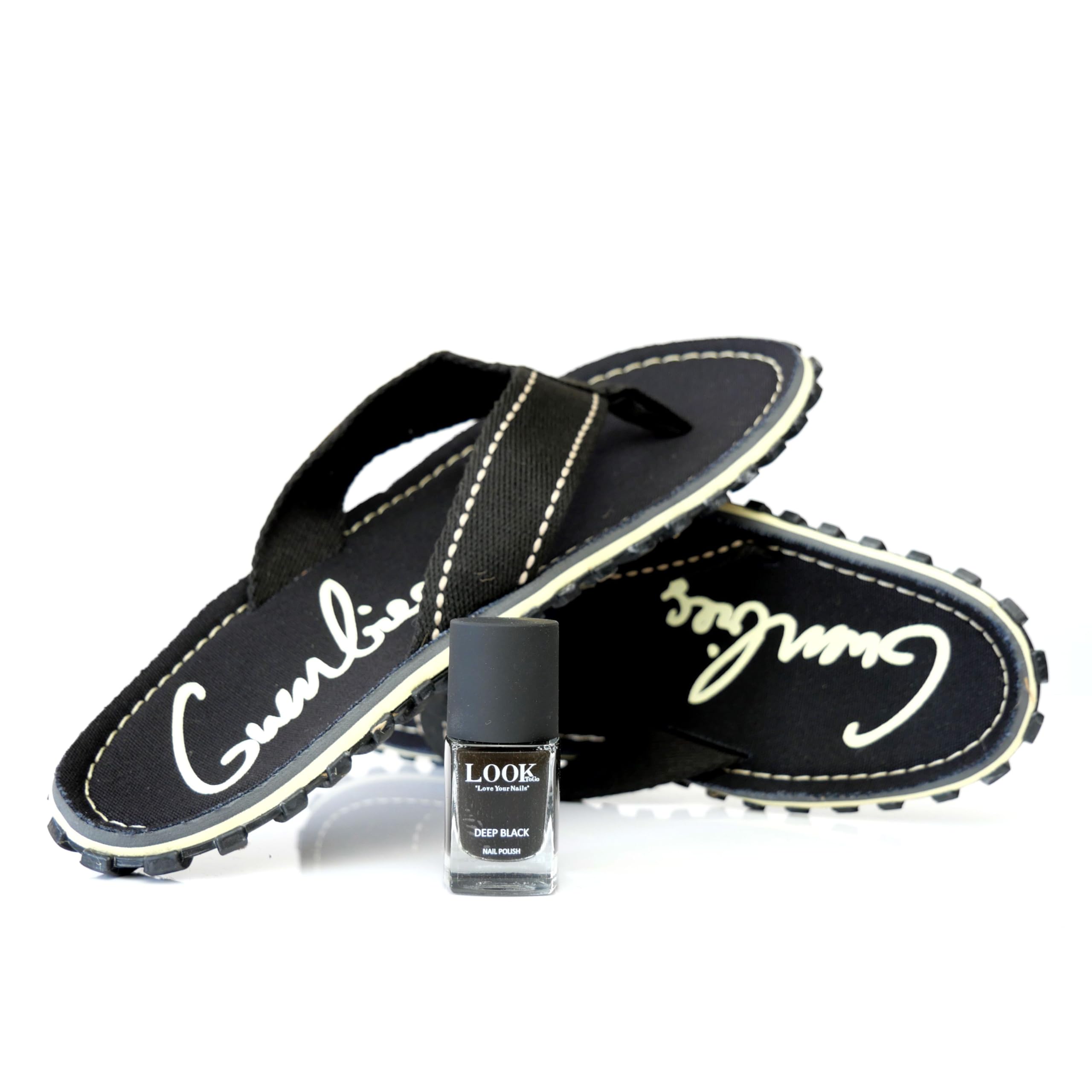 gumbies-original-zehentrenner-black-damen-set-mit-nagellack-deep-black image 2