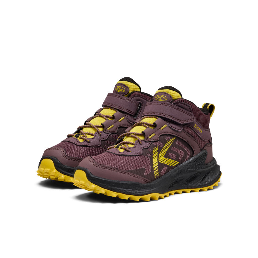 keen-zionic-wasserdichte-wanderstiefel-f-r-kleine-kids-huckleberry-mango-mint image 2