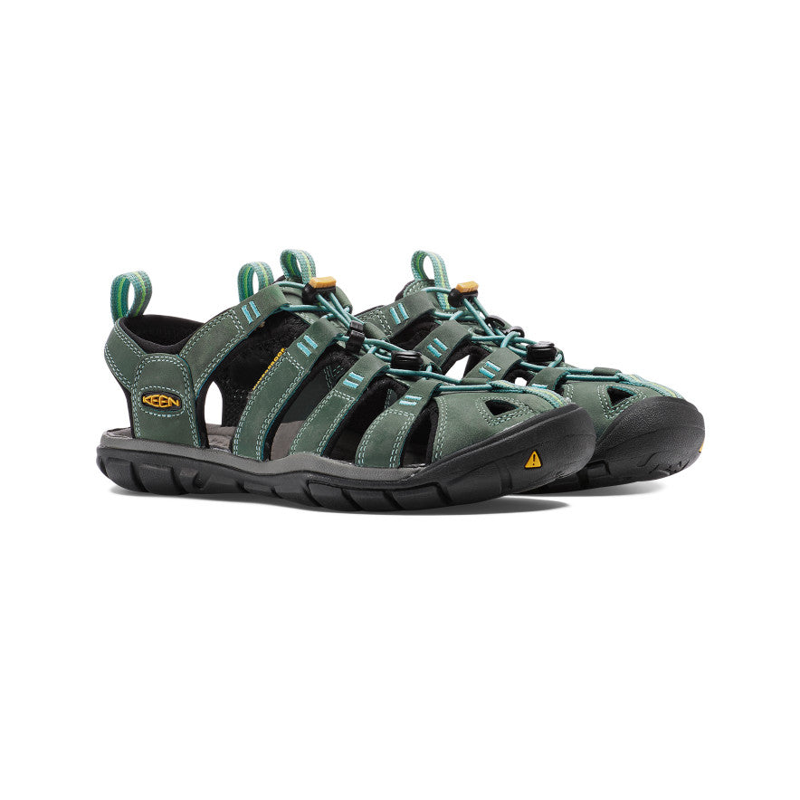 keen-clearwater-leather-cnx-sandale-f-r-damen-mineral-blue-yellow image 2