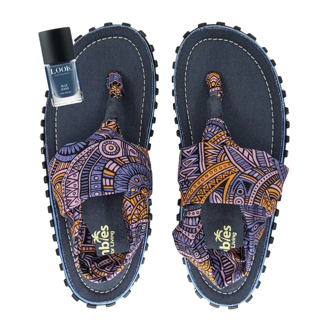 gumbies-slingback-aztec-blue-jeans-zehentrenner-damen-sandalen-set image 1