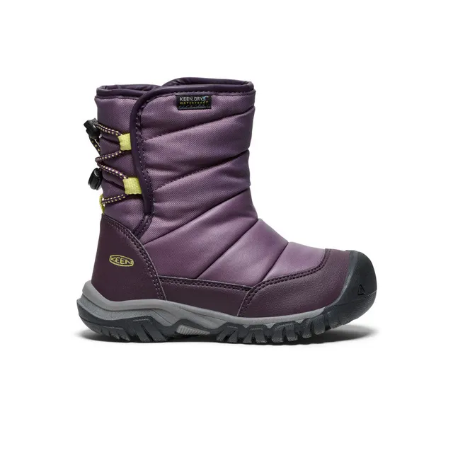 keen-puffrider-wasserdichte-winterstiefel-kleine-kids-black-plum-daiquiri-green image 1