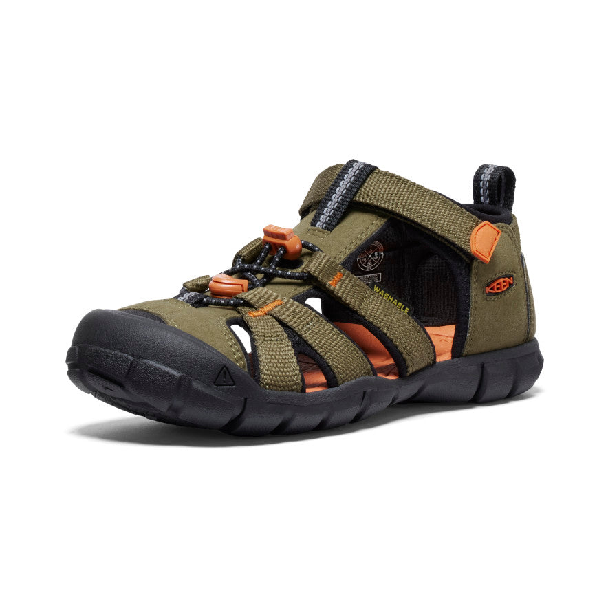 keen-seacamp-ii-cnx-sandale-f-r-gro-e-kids-dark-olive-gold-flame image 3