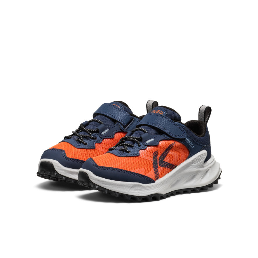 keen-zionic-wasserdichte-wanderschuhe-kleine-kids-naval-academy-scarlet-ibis image 2