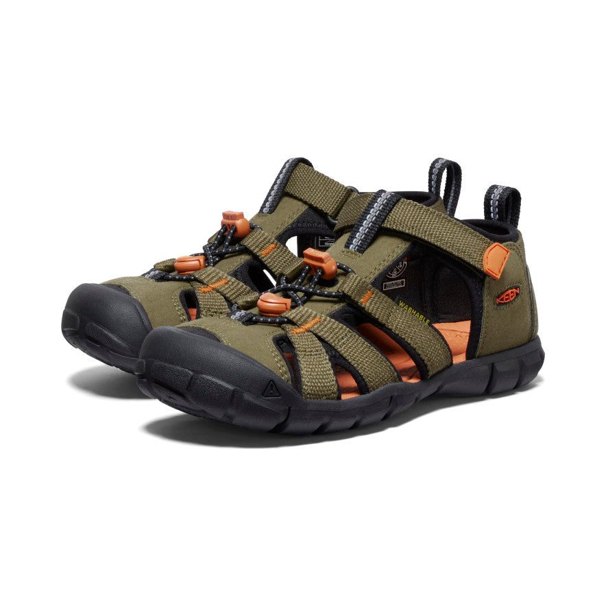 keen-seacamp-ii-cnx-sandale-f-r-gro-e-kids-dark-olive-gold-flame image 2