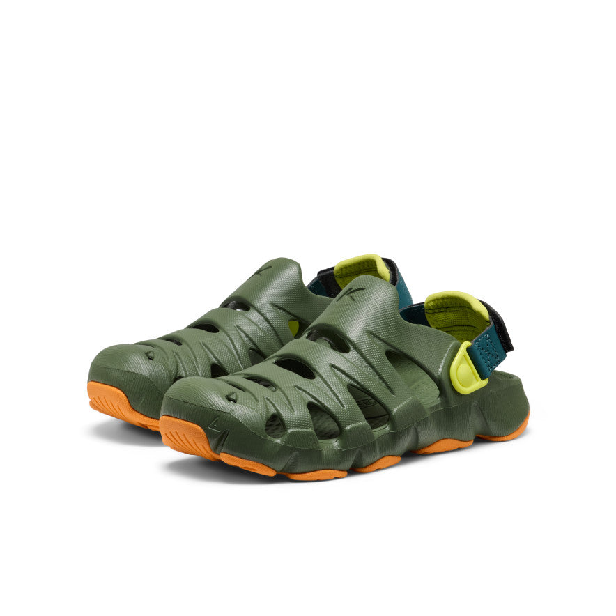 keen-hyperflt-clog-f-r-gro-e-kids-bronze-green-orange-peel image 2