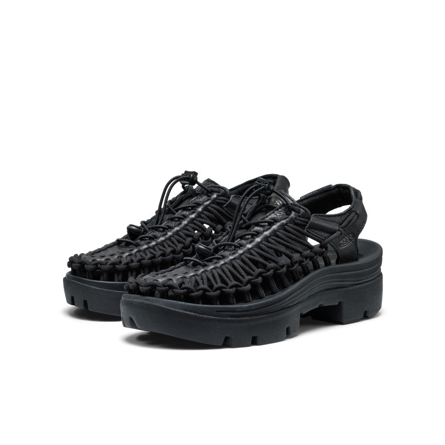keen-uneek-plt-unisex-plateau-sneaker-black-smooth-lea image 2