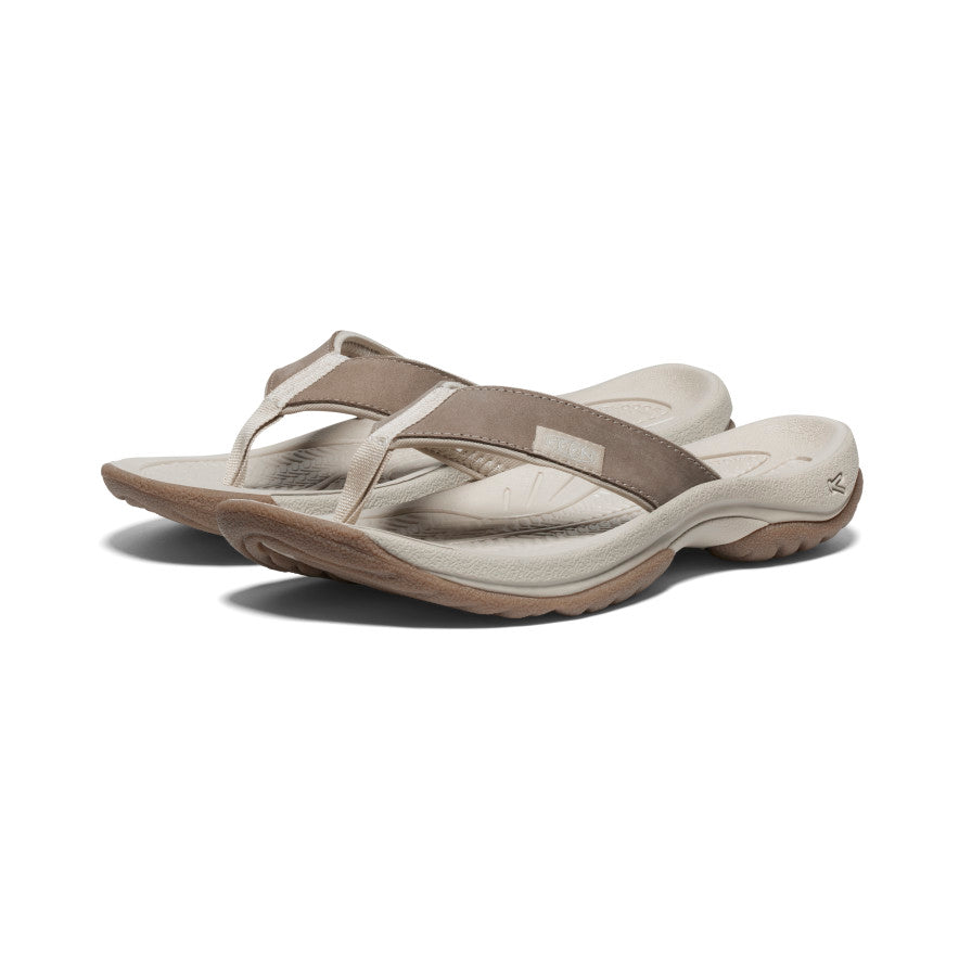 keen-kona-leder-flip-flop-f-r-damen-brindle-silver-birch image 2