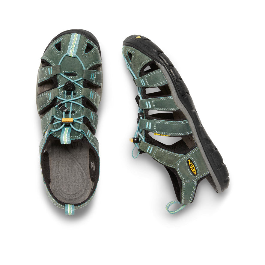 keen-clearwater-leather-cnx-sandale-f-r-damen-mineral-blue-yellow image 4