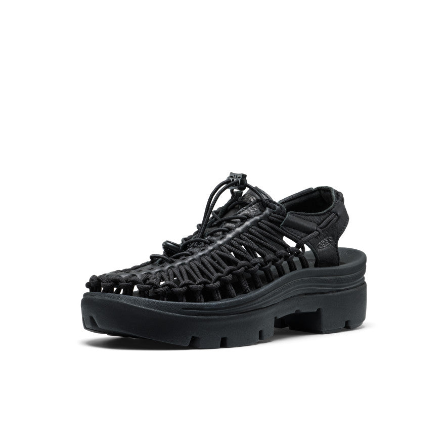 keen-uneek-plt-unisex-plateau-sneaker-black-smooth-lea image 3