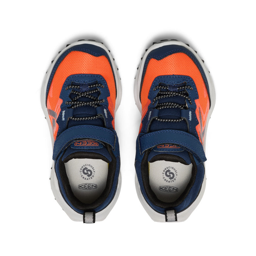 keen-zionic-wasserdichte-wanderschuhe-kleine-kids-naval-academy-scarlet-ibis image 4
