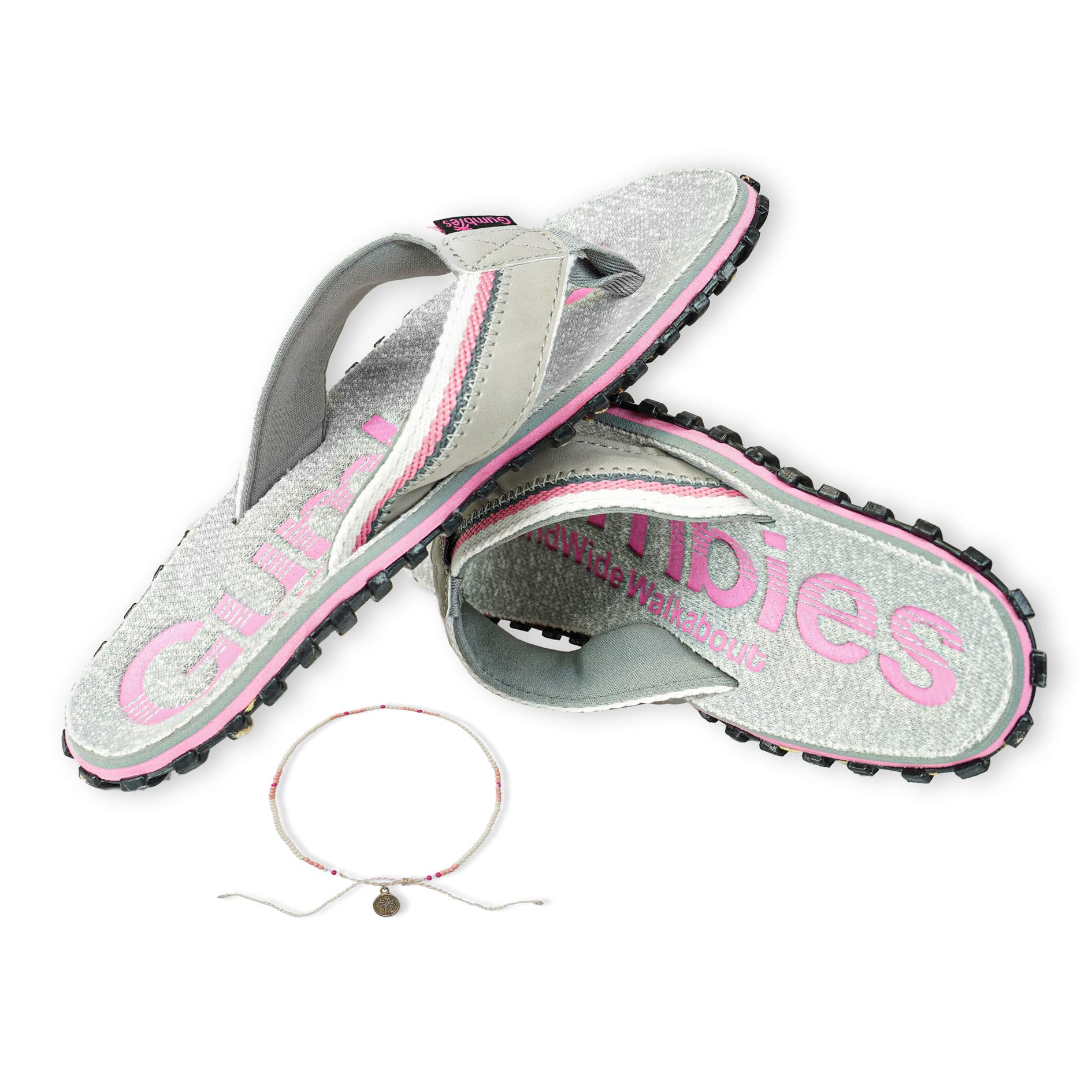 gumbies-cairns-pink-zehentrenner-set-damen-mit-fu-kettchen-sandalen image 2