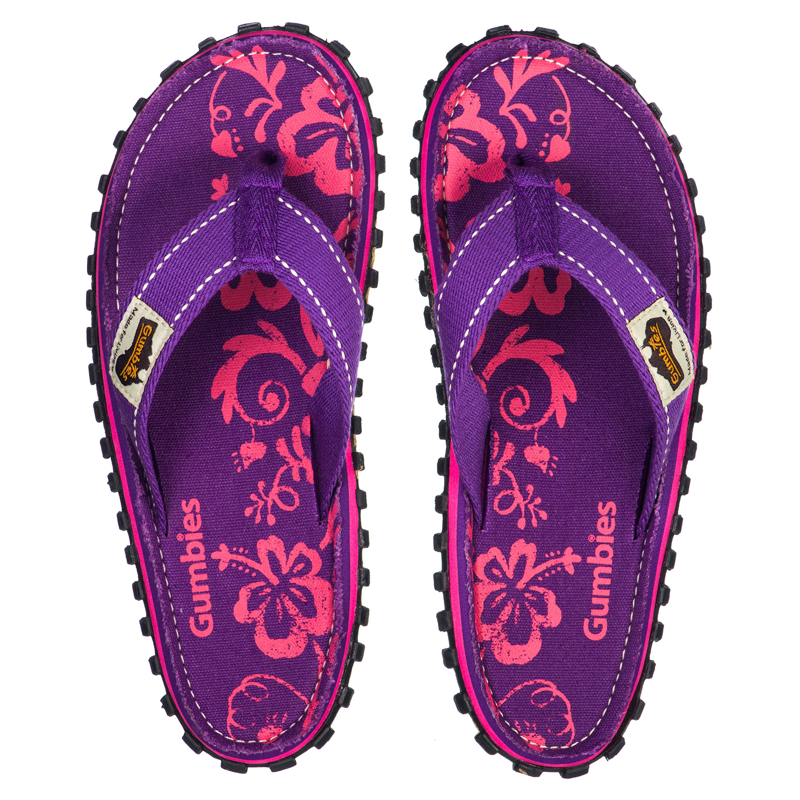 gumbies-zehentrenner-kids-purple-hibiscus-gr-28 image 2