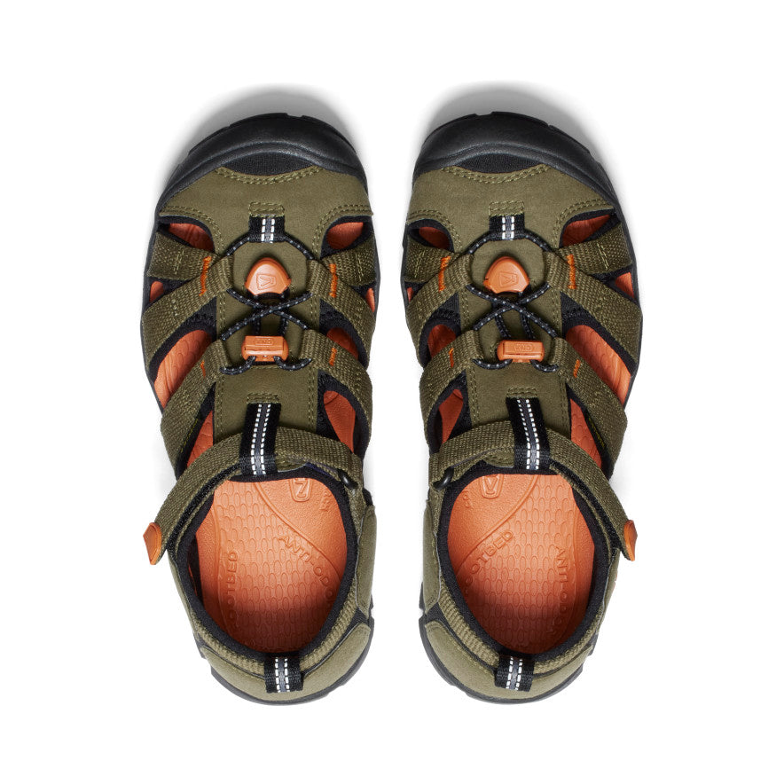 keen-seacamp-ii-cnx-sandale-f-r-gro-e-kids-dark-olive-gold-flame image 4