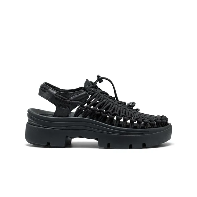 keen-uneek-plt-unisex-plateau-sneaker-black-smooth-lea image 1