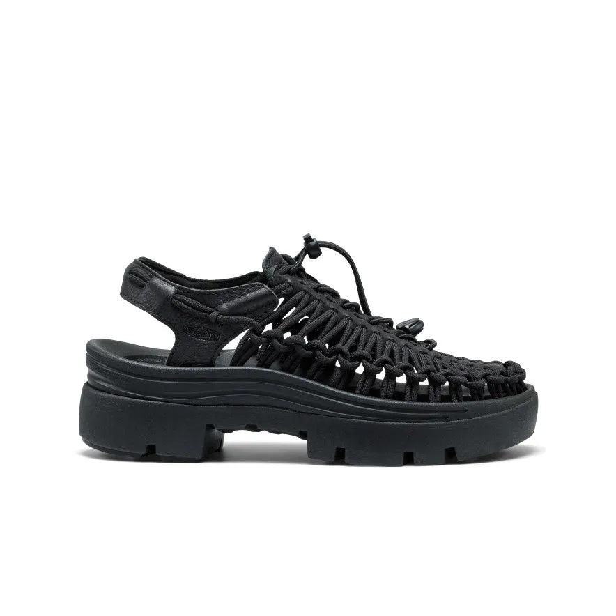 keen-uneek-plt-unisex-plateau-sneaker-black-smooth-lea image 1