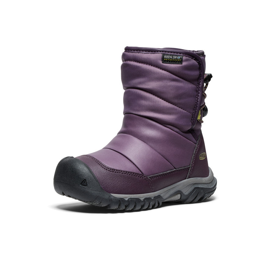 keen-puffrider-wasserdichte-winterstiefel-kleine-kids-black-plum-daiquiri-green image 3
