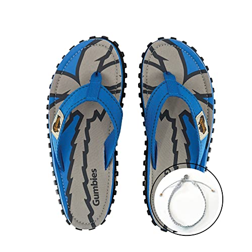 gumbies-islander-zehentrenner-set-damen-blue-palm-mit-fu-kettchen-medevi-grey image 4