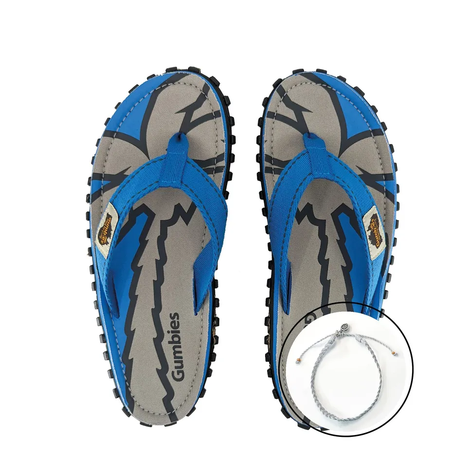 gumbies-islander-zehentrenner-set-damen-blue-palm-mit-fu-kettchen-medevi-grey image 1