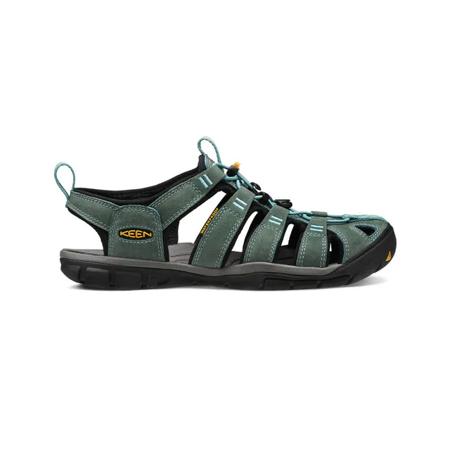 keen-clearwater-leather-cnx-sandale-f-r-damen-mineral-blue-yellow image 1