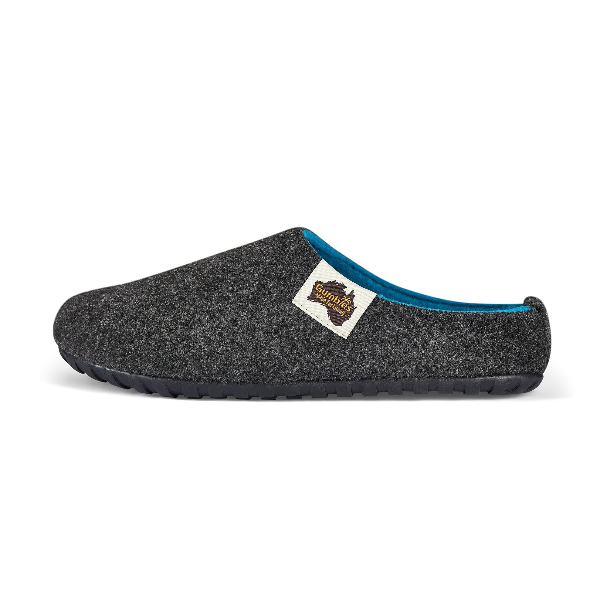 gumbies-hausschuhe-charcoal-turquoise-gr-42-filz-slipper-indoor-outdoor image 7